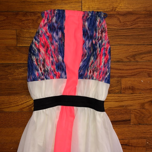 Pink and Blue Patterned Maxi Dress - Picture 2 of 3
